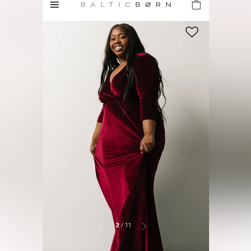 Baltic Born Sofia Velvet Maxi Dress - Mulberry XL